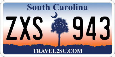 SC license plate ZXS943