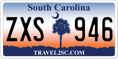 SC license plate ZXS946