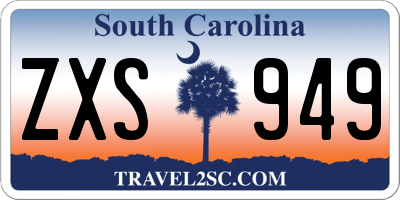 SC license plate ZXS949