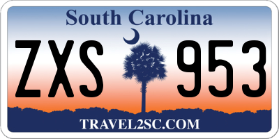 SC license plate ZXS953