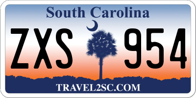 SC license plate ZXS954