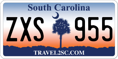 SC license plate ZXS955