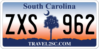 SC license plate ZXS962