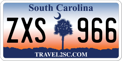 SC license plate ZXS966
