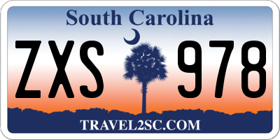 SC license plate ZXS978