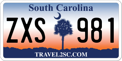 SC license plate ZXS981