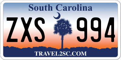 SC license plate ZXS994