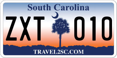 SC license plate ZXT010