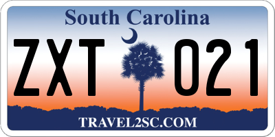SC license plate ZXT021