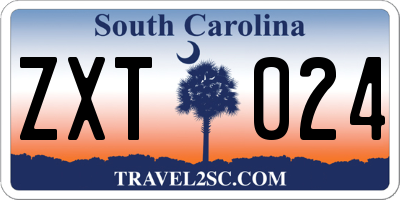 SC license plate ZXT024