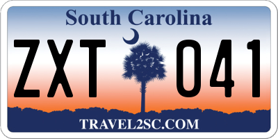 SC license plate ZXT041