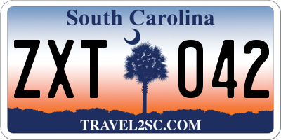 SC license plate ZXT042
