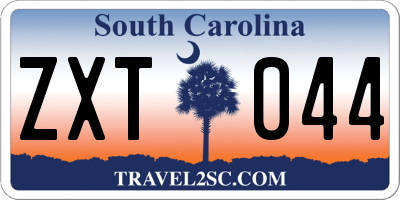 SC license plate ZXT044