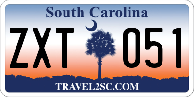 SC license plate ZXT051