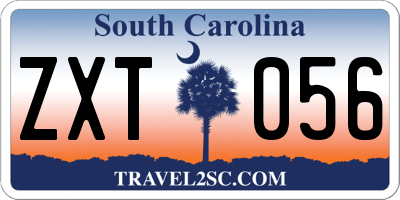 SC license plate ZXT056