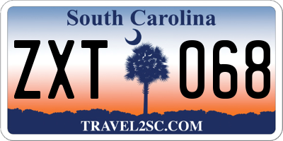 SC license plate ZXT068