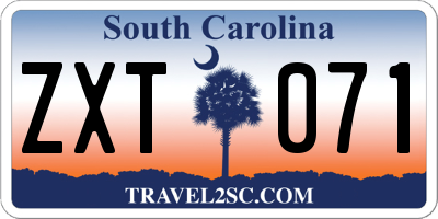 SC license plate ZXT071