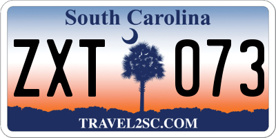 SC license plate ZXT073