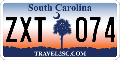 SC license plate ZXT074