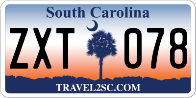 SC license plate ZXT078