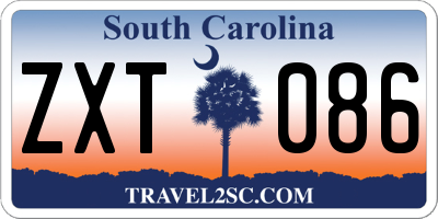 SC license plate ZXT086
