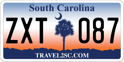 SC license plate ZXT087