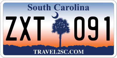 SC license plate ZXT091