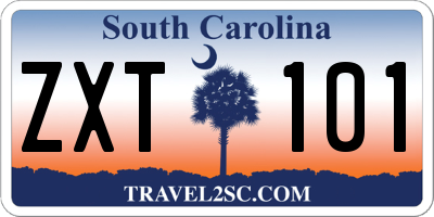 SC license plate ZXT101
