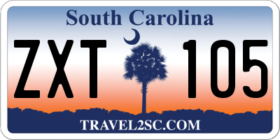 SC license plate ZXT105