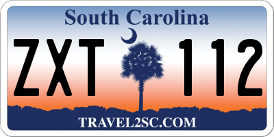 SC license plate ZXT112