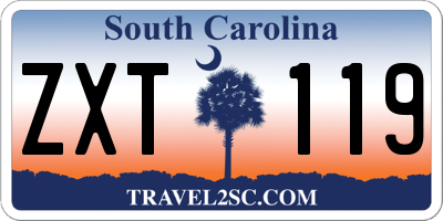 SC license plate ZXT119