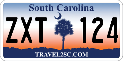 SC license plate ZXT124