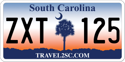 SC license plate ZXT125