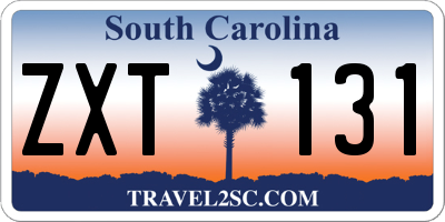 SC license plate ZXT131