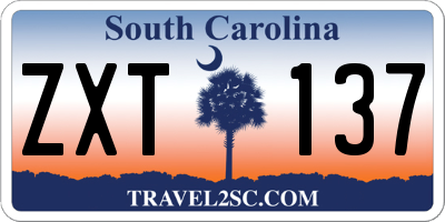 SC license plate ZXT137
