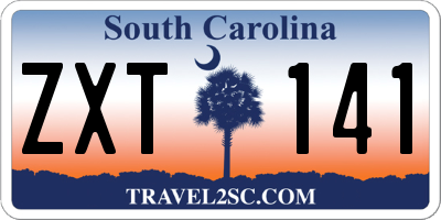 SC license plate ZXT141