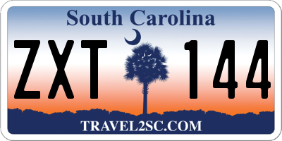 SC license plate ZXT144