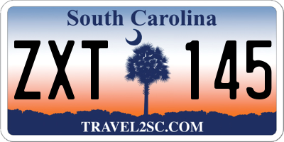 SC license plate ZXT145