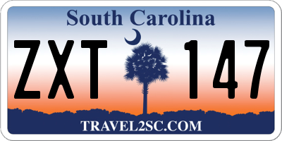 SC license plate ZXT147