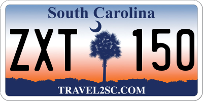 SC license plate ZXT150