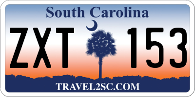 SC license plate ZXT153