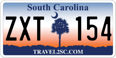 SC license plate ZXT154