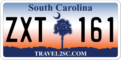 SC license plate ZXT161