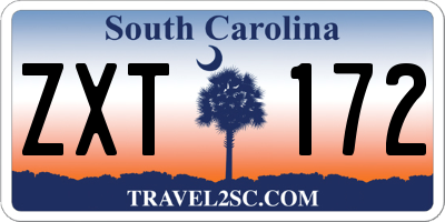 SC license plate ZXT172