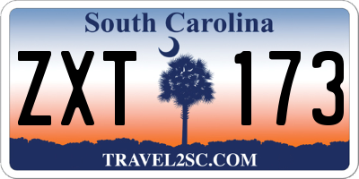SC license plate ZXT173