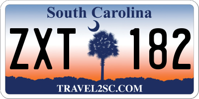 SC license plate ZXT182