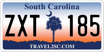 SC license plate ZXT185