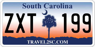 SC license plate ZXT199