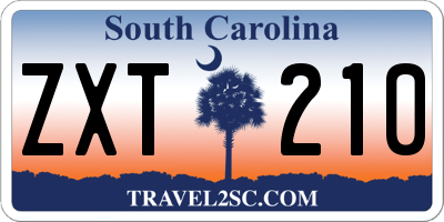 SC license plate ZXT210