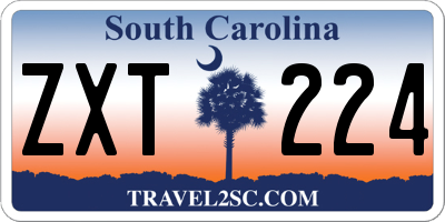 SC license plate ZXT224